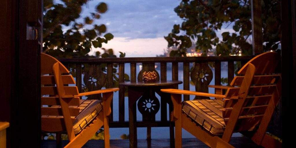Balcony in guest room The Caves, Jamaica