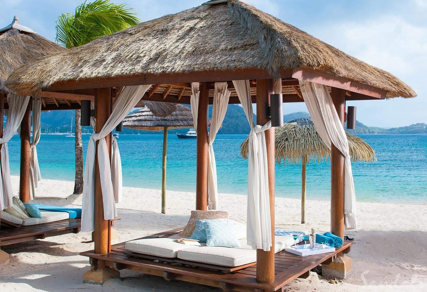 cabanas on beach