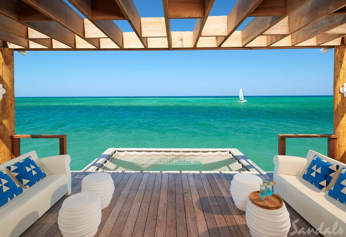 cabana over water