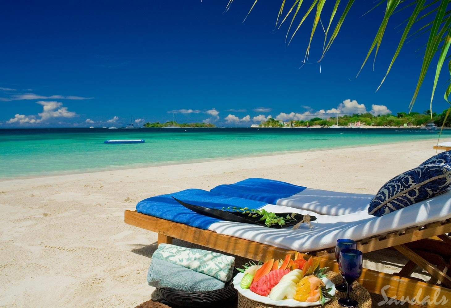 lounge chairs on beach
