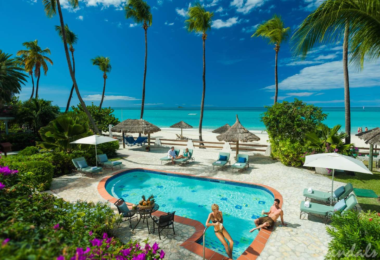small pool at beach