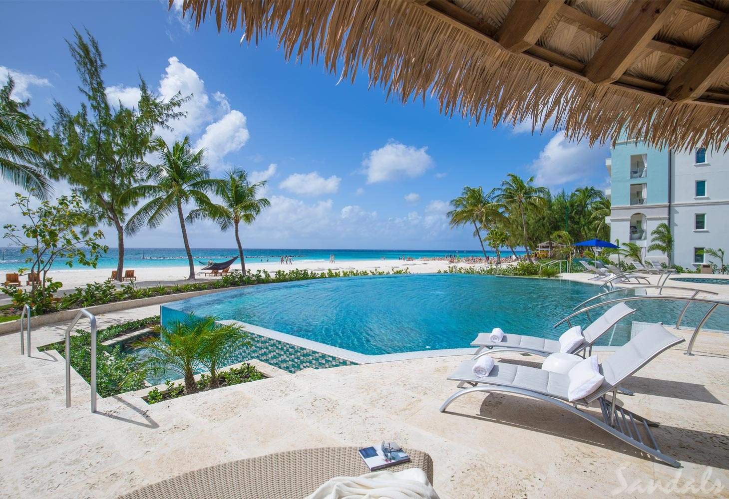 resort pool at beach