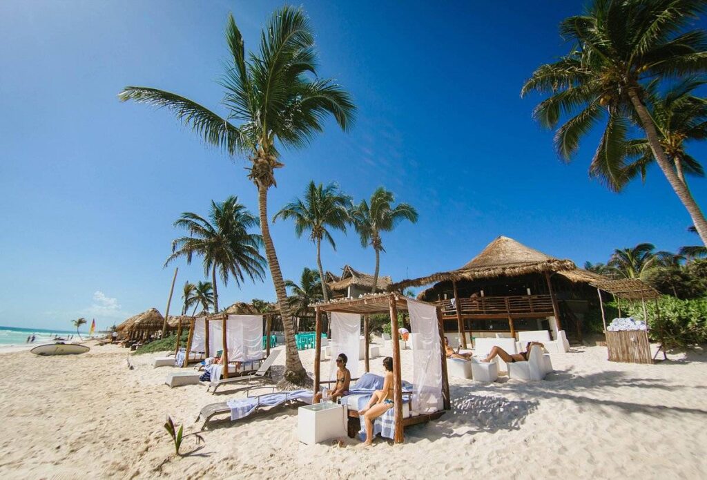 cabanas on beach
