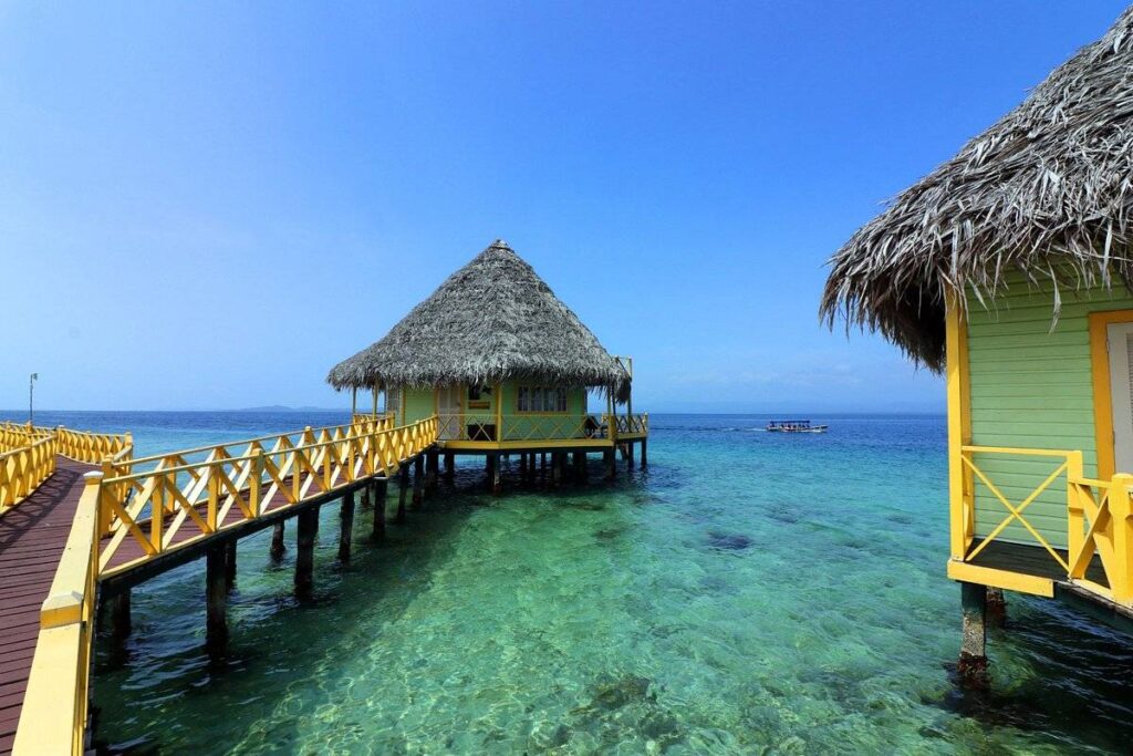 walkway to over water bungalow