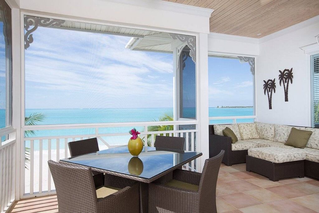 resort patio overlooking ocean