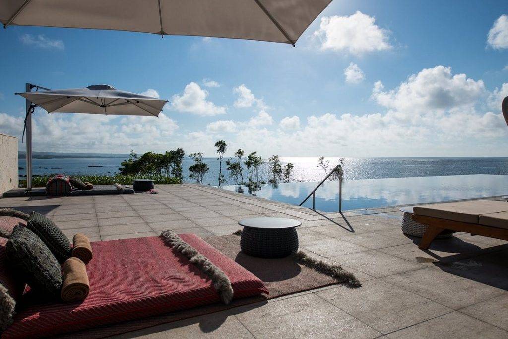 infinity pool on the beach