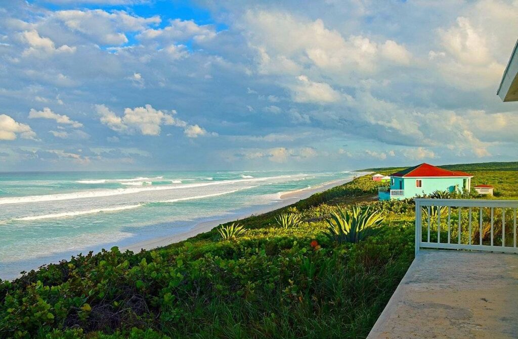 view of ocean from balcony