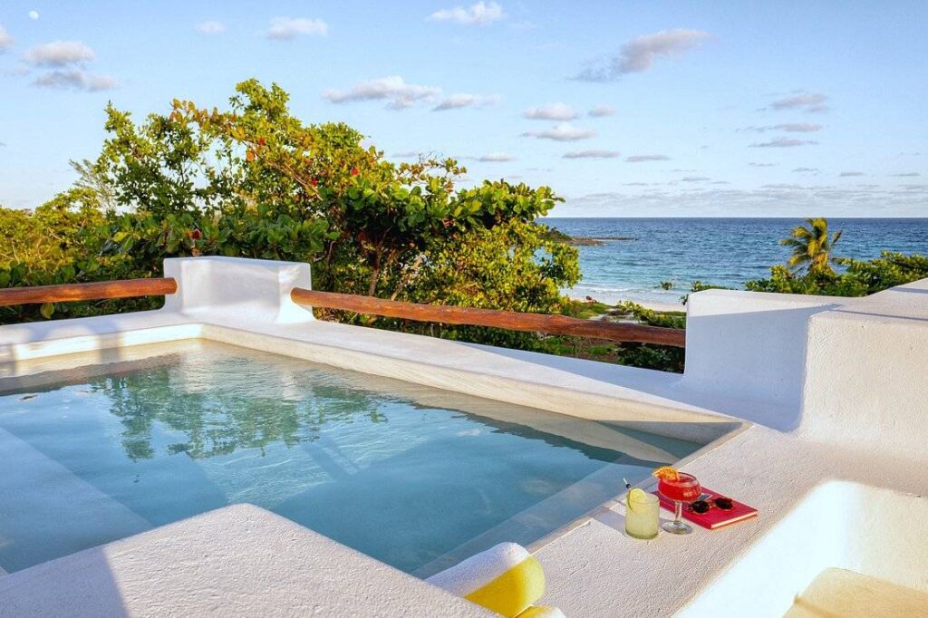 private pool at ocean