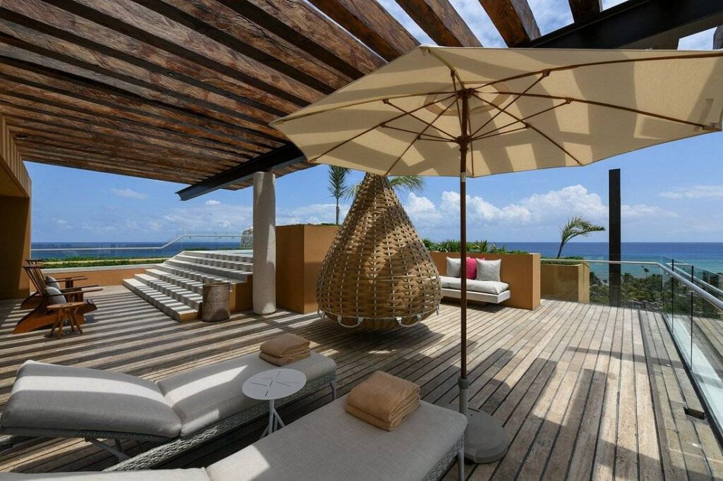 covered patio at beach
