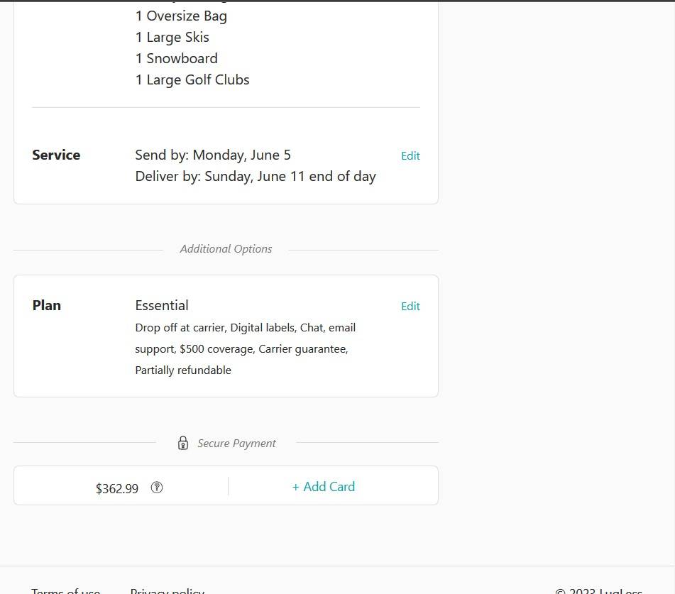 lugless checkout page 2