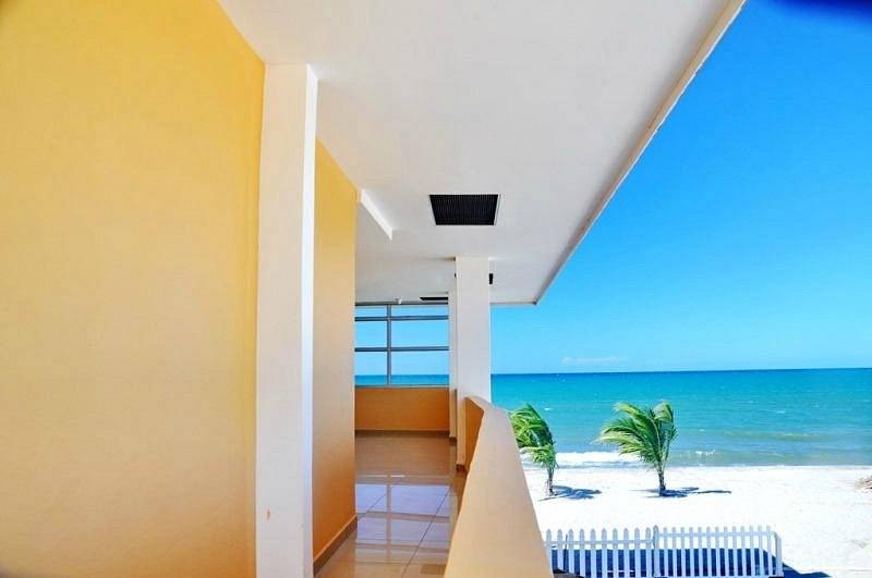 porch at white sand beach