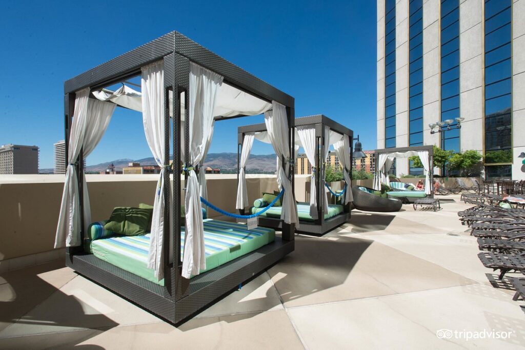 outdoor rooftop cabanas