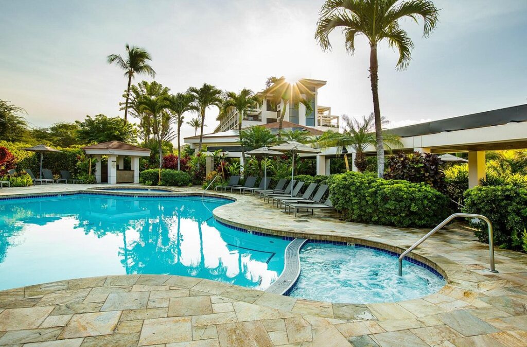 Maui Coast Hotel irregularly shaped swimming pool