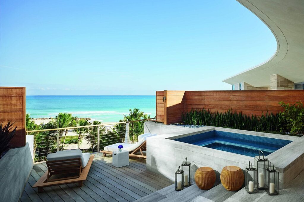 The Miami Beach Edition private pool on patio